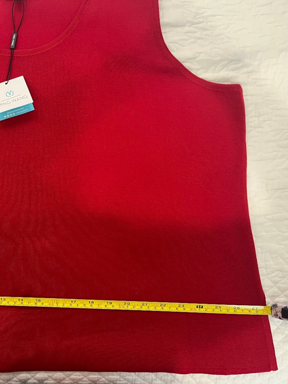 Red Ming wang sweater tank 3x - Picture 5 of 5